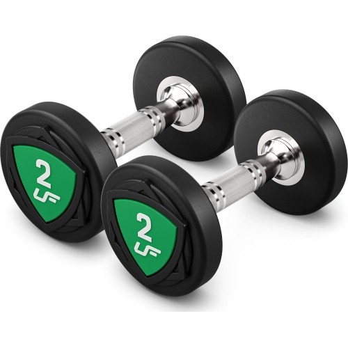 Zestaw hantli stałych poliuretanowych 1-10 kg (skok co 1 kg) 110 kg ze stojakiem UR-S005 - UpForm