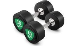 Zestaw hantli stałych poliuretanowych 1-10 kg (skok co 1 kg) 110 kg ze stojakiem UR-S005 - UpForm