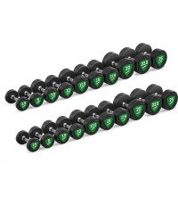 Zestaw hantli stałych poliuretanowych 2,5–25 kg (skok co 2,5 kg) 275 kg – UpForm