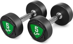 Zestaw hantli stałych poliuretanowych 2,5–25 kg (skok co 2,5 kg) 275 kg – UpForm