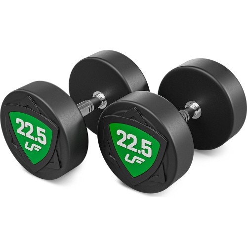 Zestaw hantli stałych poliuretanowych 2,5–25 kg (skok co 2,5 kg) 275 kg – UpForm