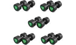 Zestaw hantli stałych poliuretanowych 40-50 kg (skok co 2,5 kg) 450 kg – UpForm