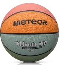 Piłka do koszykówki Meteor What's Up - Jasnoniebieski/pomarańczowy