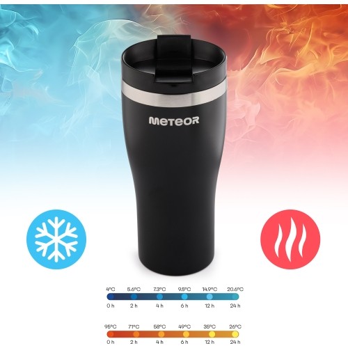 Kubek termiczny Meteor 480 ml, czarny