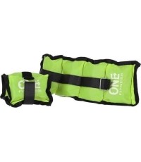 Obciążniki na nogi i ręce One Fitness WW01, zielone - 2 x 1.5 kg