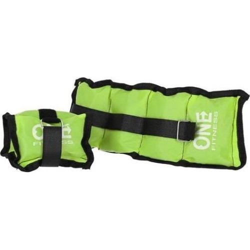 Obciążniki na nogi i ręce One Fitness WW01, zielone - 2 x 1.5 kg