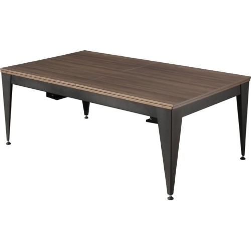 Pool Table / Dining Table, Vancouver III, 7 ft., black/brown, blue cloth