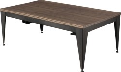 Pool Table / Dining Table, Vancouver III, 7 ft., black/brown, blue cloth