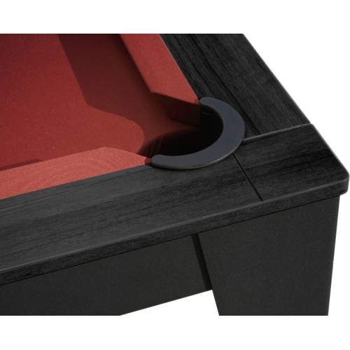 Pool Table / Dining Table, Vancouver III, 7 ft., black/black, burgundy cloth