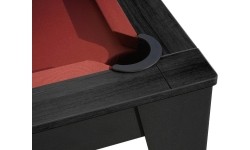 Pool Table / Dining Table, Vancouver III, 7 ft., black/black, burgundy cloth