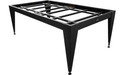 Stół bilardowy / stół jadalny Vancouver III, 7 ft, czarny/czarny, szare sukno