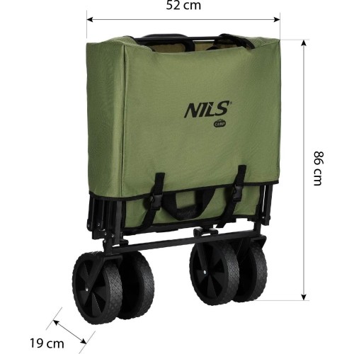 Wózek transportowy Nils Camp NC2602, 150 l, zielony
