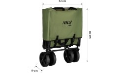 Wózek transportowy Nils Camp NC2602, 150 l, zielony