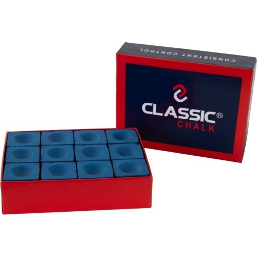 Kreda bilardowa Classic, niebieska, 12 szt.