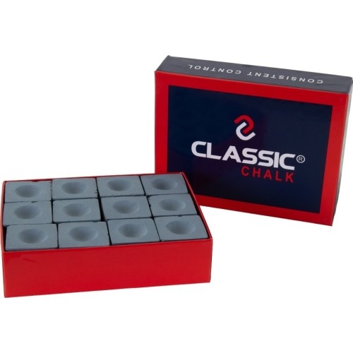 Kreda bilardowa Classic, szara, 12 szt.