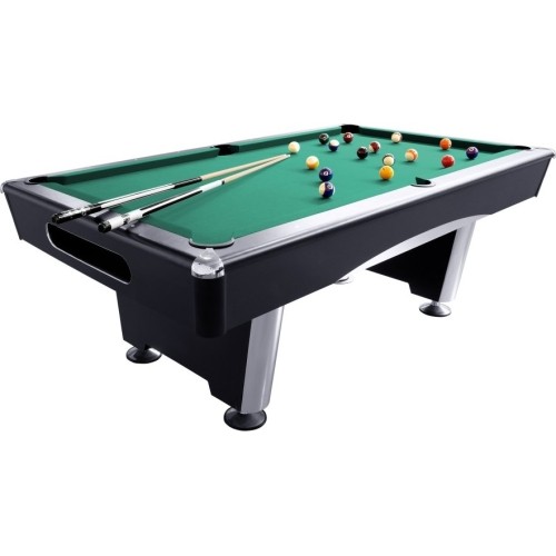 Billiard Table, Pool, Triumph Plus, Black, 8 ft., Club Cloth yellow green