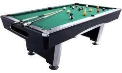 Billiard Table, Pool, Triumph Plus, Black, 8 ft., Club Cloth yellow green