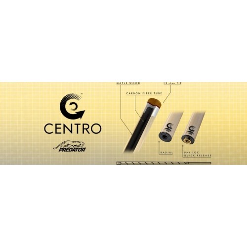 Szczytówka do kija bilardowego Predator Centro 12,4 mm, Uni-Loc