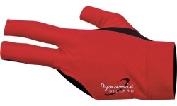 Rękawica bilardowa Dynamic Pro, 3-palcowa, na lewą dłoń, czarno-czerwona, S&M