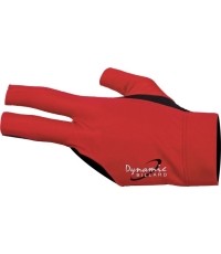 Rękawiczka bilardowa Dynamic Pro, bez palców, 3-palcowa, czarno-czerwona, na lewą dłoń, L&XL