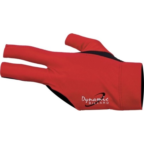 Rękawiczka bilardowa Dynamic Pro, bez palców, 3-palcowa, czarno-czerwona, na lewą dłoń, L&XL