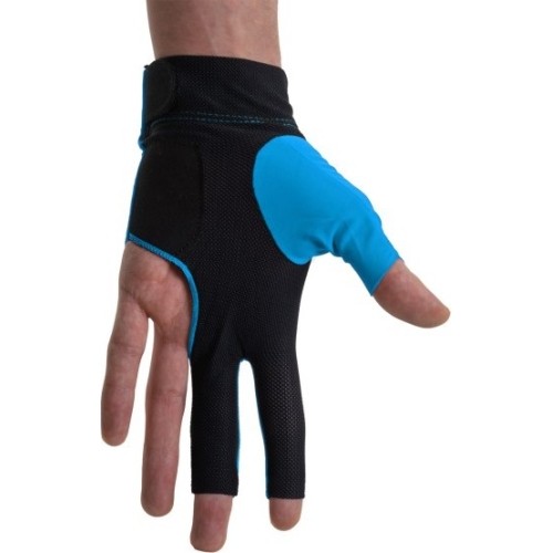 Rękawiczka bilardowa Dynamic Pro, 3-palcowa, na lewą rękę, czarno-niebieska, L&XL