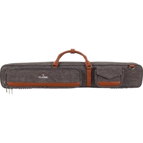 Miękkie etui na kij bilardowy Classic Challenger, szaro-brązowe, 3/5, 85 cm
