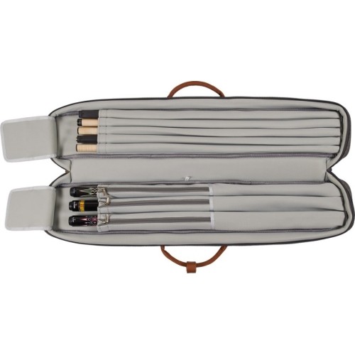 Miękkie etui na kij bilardowy Classic Challenger, szaro-brązowe, 3/5, 85 cm