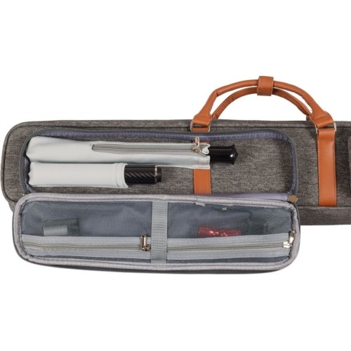 Miękkie etui na kij bilardowy Classic Challenger, szaro-brązowe, 3/5, 85 cm