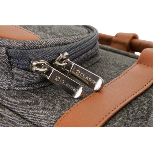 Miękkie etui na kij bilardowy Classic Challenger, szaro-brązowe, 3/5, 85 cm