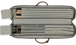 Miękki futerał na kij bilardowy Classic Pocketstyle, zielono-brązowy, 3/5, 85 cm