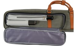 Miękki futerał na kij bilardowy Classic Pocketstyle, zielono-brązowy, 3/5, 85 cm
