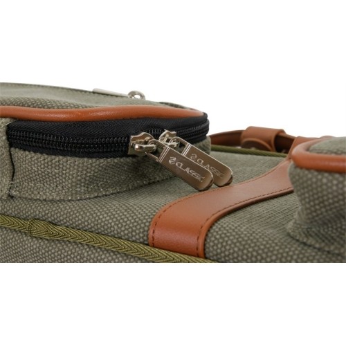 Miękki futerał na kij bilardowy Classic Pocketstyle, zielono-brązowy, 3/5, 85 cm
