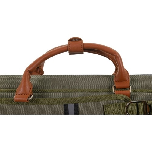 Miękki futerał na kij bilardowy Classic Pocketstyle, zielono-brązowy, 3/5, 85 cm