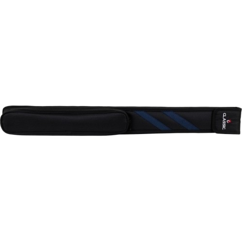 Miękki futerał na kije bilardowe, Classic Stripes, czarno-niebieski, 1/1, 83 cm
