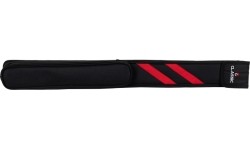 Miękki futerał na kij bilardowy, Classic Stripes, czarno-czerwony, 1/1, 83 cm