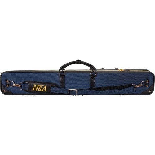 Twarde etui na kij bilardowy Classic N&A, czarno-niebieskie, 2x4, 85 cm