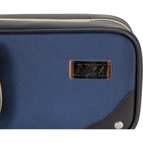 Twarde etui na kij bilardowy Classic N&A, czarno-niebieskie, 2x4, 85 cm