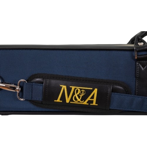 Twarde etui na kij bilardowy Classic N&A, czarno-niebieskie, 2x4, 85 cm