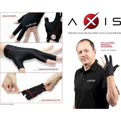 Rękawica bilardowa Cuetec Axis 3-Finger Ghost Edition, na lewą dłoń, M