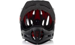 Fullface-fahrradhelm meteor lupus s 48-52 cm schwarz/rot