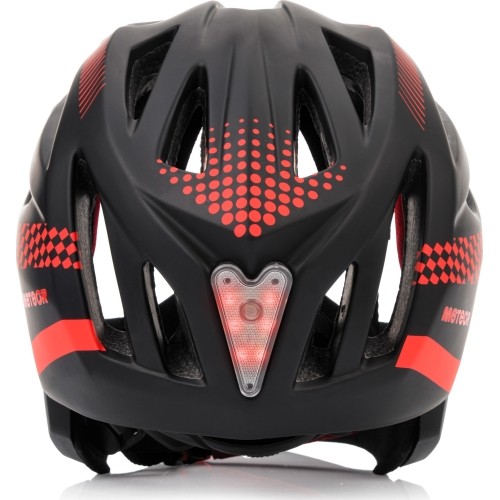 Fullface-fahrradhelm meteor lupus s 48-52 cm schwarz/rot