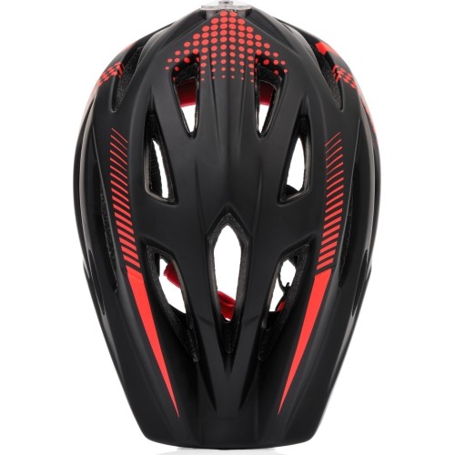 Fullface-fahrradhelm meteor lupus s 48-52 cm schwarz/rot