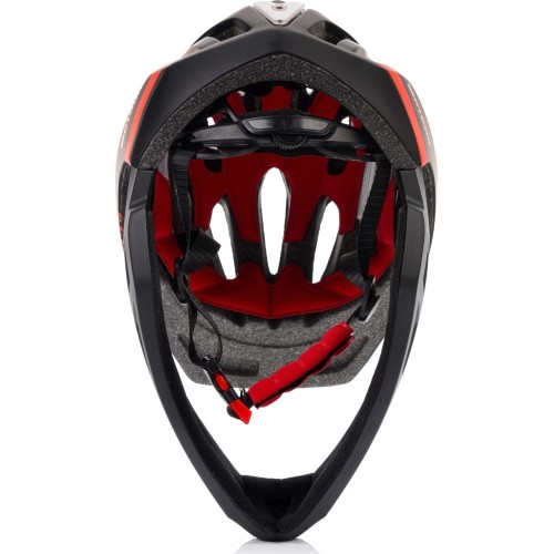 Fullface-fahrradhelm meteor lupus s 48-52 cm schwarz/rot