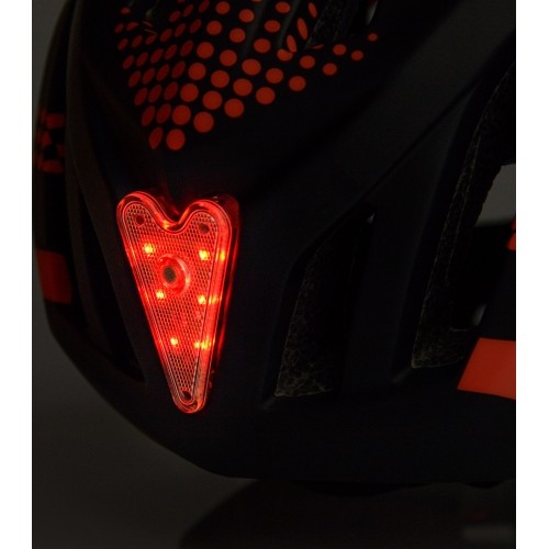 Fullface-fahrradhelm meteor lupus s 48-52 cm schwarz/rot