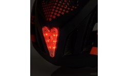 Fullface-fahrradhelm meteor lupus s 48-52 cm schwarz/rot