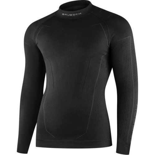 Men’s Thermal Motorcycle T-Shirt Brubeck Cooler LS1654M - Czarny