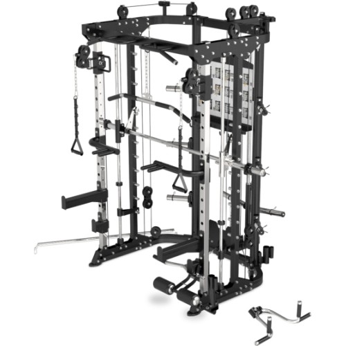 Wielofunkcyjna maszyna Smitha Pivot Fitness FSM-200, czarna