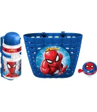 Bicycle Set Spiderman (Basket, Water Bottle, Bell)