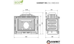 Wkład kominkowy żeliwny KAWMET W6 10,1 kW ECO